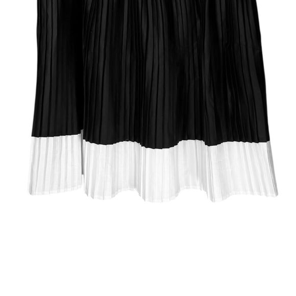 Ralph Lauren Skirt Black White Pleated Midi Preppy Old Money Elegant Size 6 NWT - Picture 8 of 9